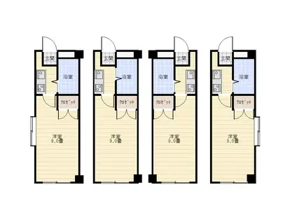 FKビル(ワンルーム/3階)の間取り写真