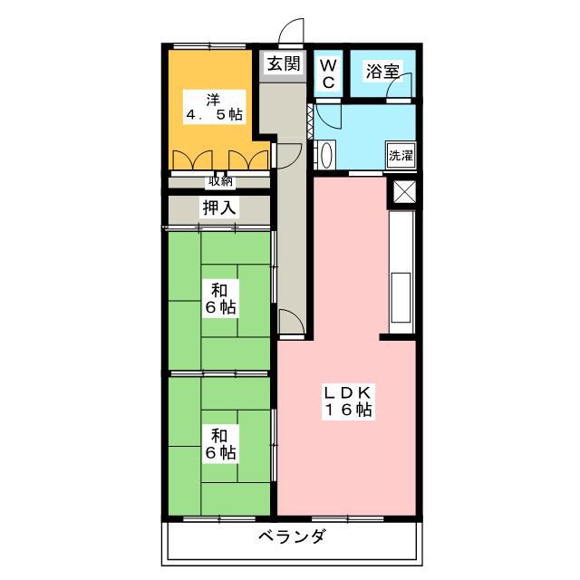 リバーサイドパーク(3LDK/3階)の間取り写真