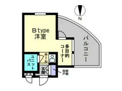 アルファ清心町(1K/4階)の間取り写真