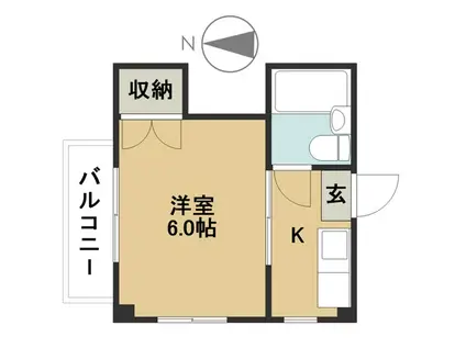 第3加藤マンション(1K/2階)の間取り写真