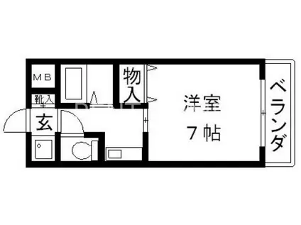 パインビレッジ(1K/1階)の間取り写真