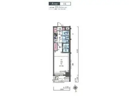 リヴシティ今池(1K/3階)の間取り写真