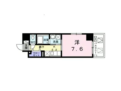 KO-KI おもろ(1K/6階)の間取り写真