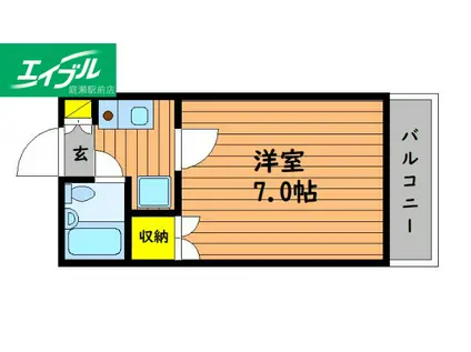 エスペーロ伊島(1K/3階)の間取り写真
