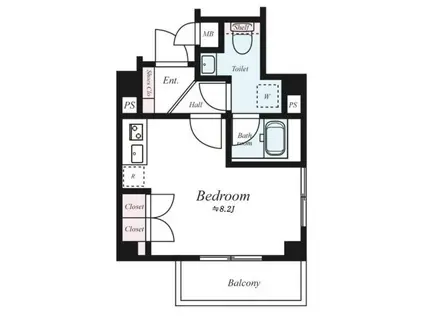 SIN-CITY板橋本町(ワンルーム/1階)の間取り写真