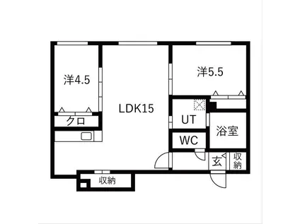 ONE STAGE琴似 (2LDK/4階)の間取り写真