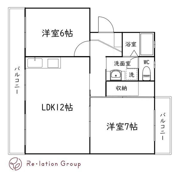 GLANZ(2LDK/3階)の間取り写真