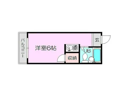 ベルメゾン・ロゼ(ワンルーム/4階)の間取り写真