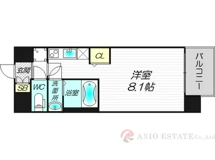 セレニテ十三ミラク(ワンルーム/11階)の間取り写真