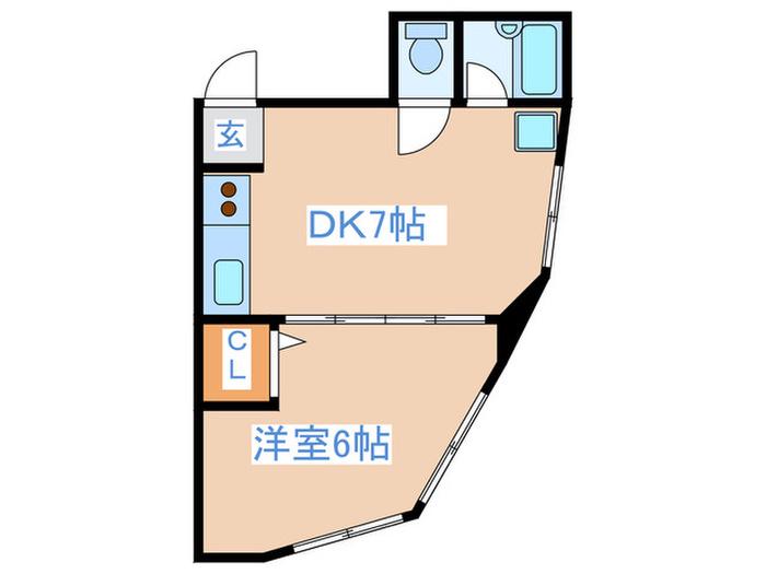 和田ハイツ(1DK/2階)の間取り写真