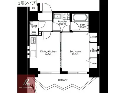 ZEUS 20XX(1DK/9階)の間取り写真