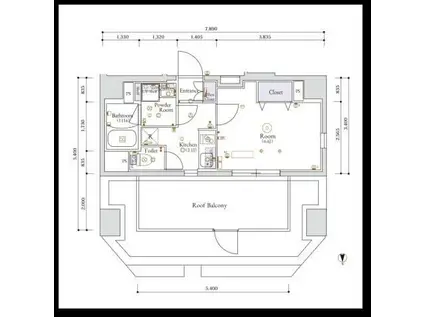 スカイコートグランデ木場(1K/10階)の間取り写真