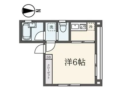 シティーホーム片町(ワンルーム/2階)の間取り写真