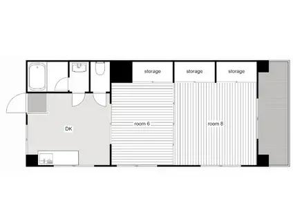 日興コーポラス(2DK/2階)の間取り写真