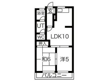 エクセレントパーク(2LDK/2階)の間取り写真