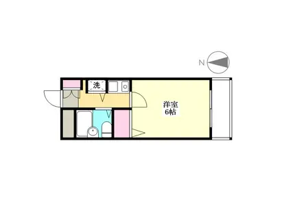 フローラル一樹(1K/3階)の間取り写真