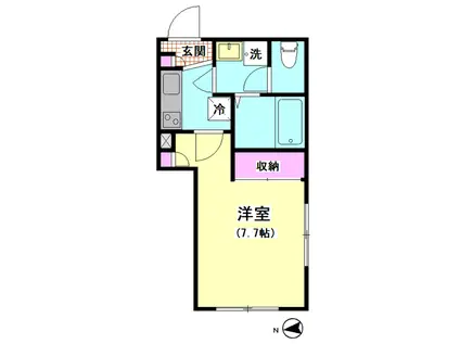 レーヴアヴァンス(1K/1階)の間取り写真