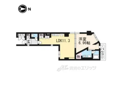 KITOIYASU(1LDK/3階)の間取り写真