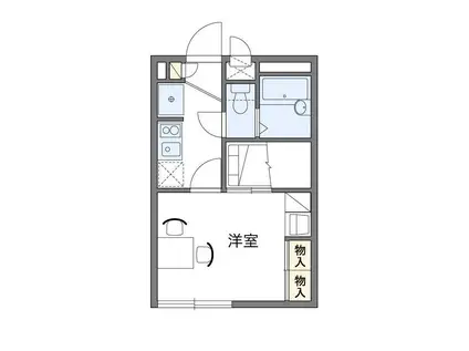 レオパレスWINDFIELD(1K/1階)の間取り写真