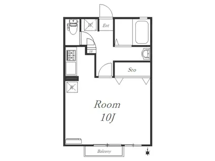 エチュード関口(ワンルーム/1階)の間取り写真