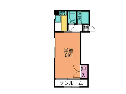 コスモス京和(1K/3階)の間取り写真