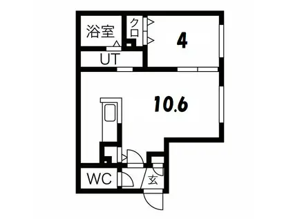 S-RESIDENCE桑園イースト(1LDK/4階)の間取り写真