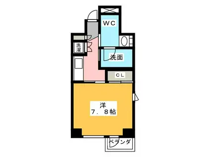 XEBEC錦糸町(1K/6階)の間取り写真