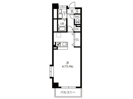 キャッスル常滑 南棟(ワンルーム/3階)の間取り写真