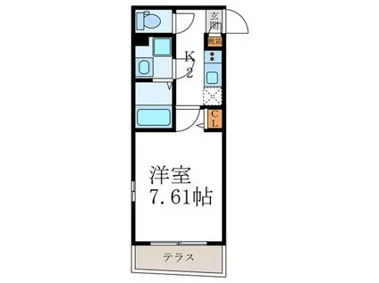 メゾンプリメーラ別当町(1K/1階)の間取り写真