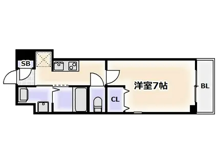 B-RISE駒川(1K/3階)の間取り写真