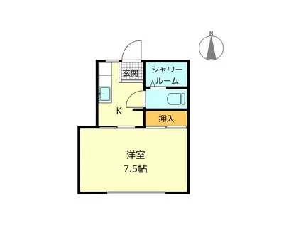 MAISON DE ALICE(1K/2階)の間取り写真