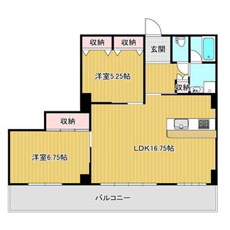 シャルムみつひろ(2LDK/11階)の間取り写真