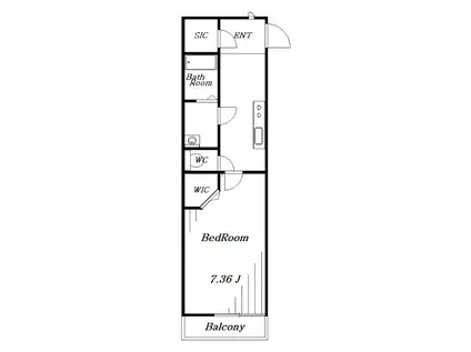 グレイス幕張I(1K/3階)の間取り写真