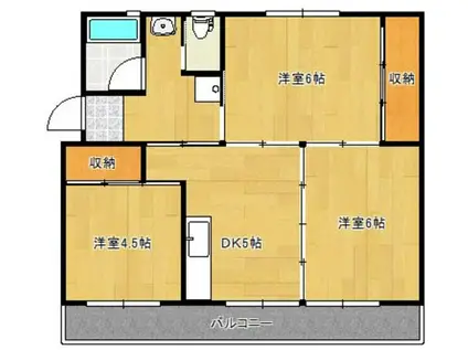 IT梅満II(3DK/3階)の間取り写真