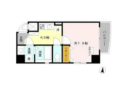 LEXCEED IZUMI(1K/8階)の間取り写真