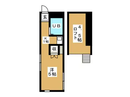 SHALL HOUSE 白楽(ワンルーム/2階)の間取り写真