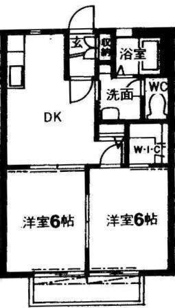 シーズ清山(2DK/2階)の間取り写真