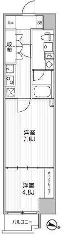 WEAVE BASE -ITABASHI HONCHO 板橋本町(2K/6階)の間取り写真