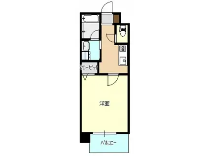 SAKURA PARK(1K/4階)の間取り写真