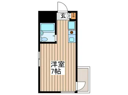 ドルチェ八幡山(ワンルーム/1階)の間取り写真