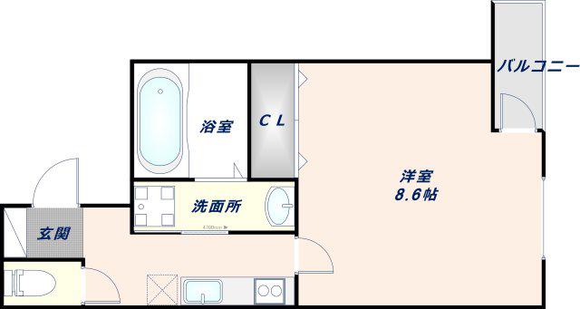 フジパレス弥刀II番館(1K/2階)の間取り写真