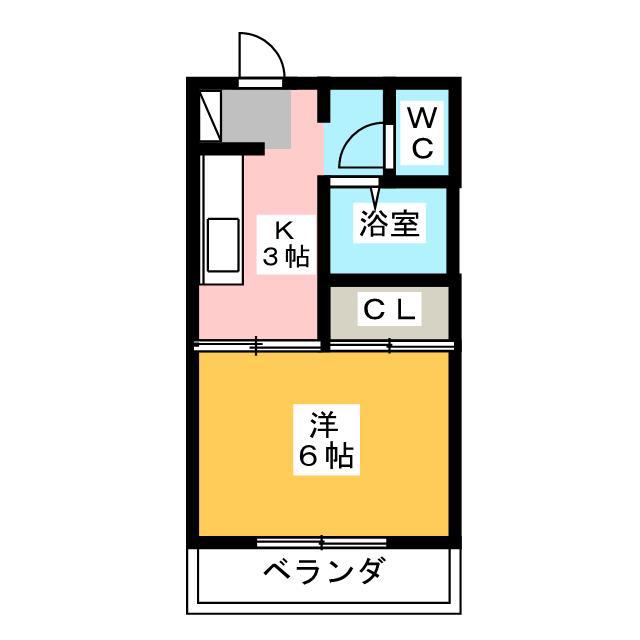 メゾン原(1K/2階)の間取り写真