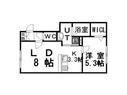 ヴェルジェ(1LDK/2階)の間取り写真