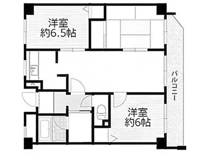 ラ・ストラーダ大冠(3LDK/2階)の間取り写真