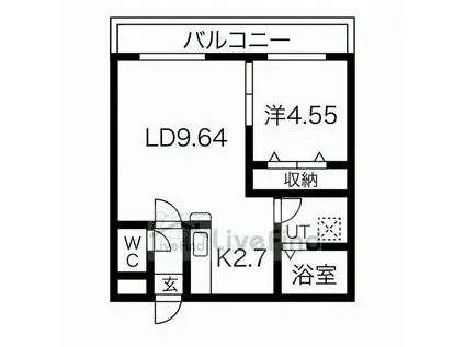 インフィニト平岸一条(1LDK/4階)の間取り写真
