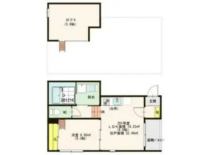 THE NAGOYA RESIDENCE(1LDK/2階)の間取り写真