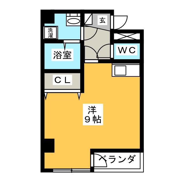デイジーヒル(ワンルーム/2階)の間取り写真