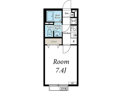 リブリ・モンターニュ千早(1K/1階)の間取り写真