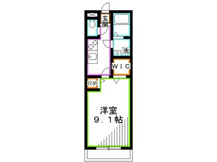 OHSHINKAWA(1K/3階)の間取り写真