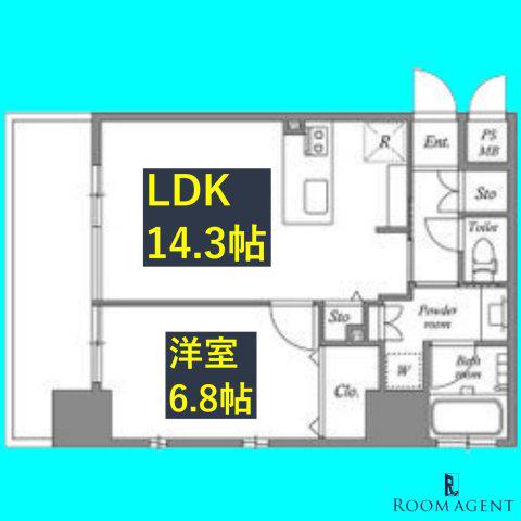 ファーストレジデンス栄(1LDK/7階)の間取り写真
